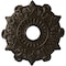 Ekena Millwork Preston Ceiling Medallion (Fits Canopies up to 4"), 17 1/2"OD x 4"ID x 1"P, Stone Hearth Crackle CM17PRSHC - alternate 1
